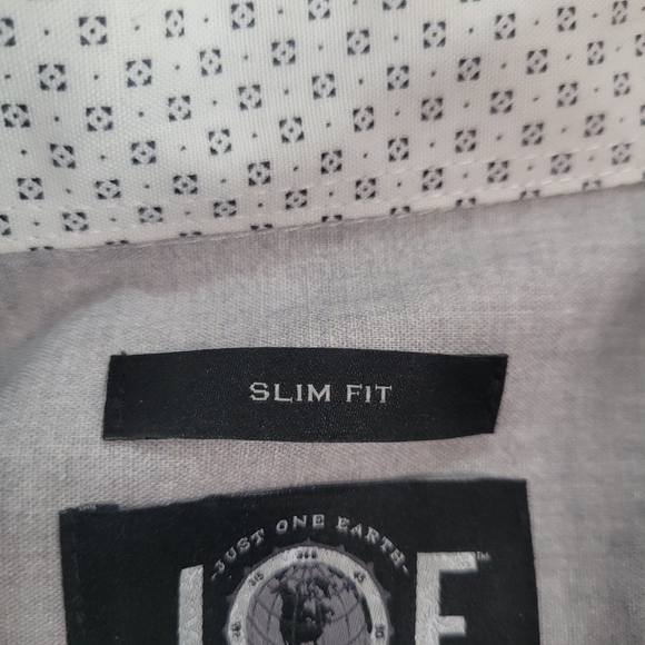 Joseph Abboud Men's Button Down Micro Print White Long Sleeve Shirt Size Large - Picture 7 of 8